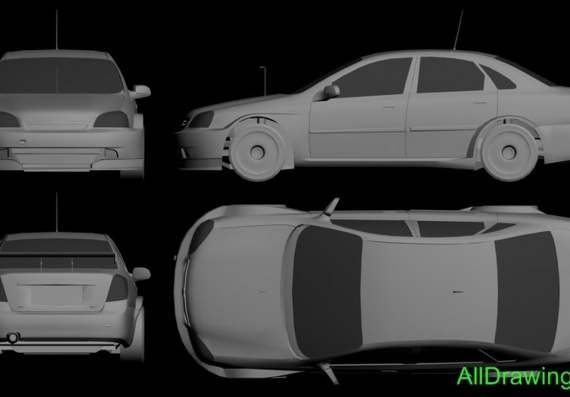 Chevrolet Lacetti WTCC (Шевроле Лачетти ВЦC) - чертежи (рисунки) автомобиля